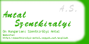 antal szentkiralyi business card