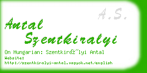 antal szentkiralyi business card